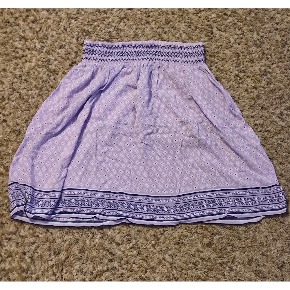 Old Navy Elastic Waistband Mini Skirt Women's Size Small Purple White